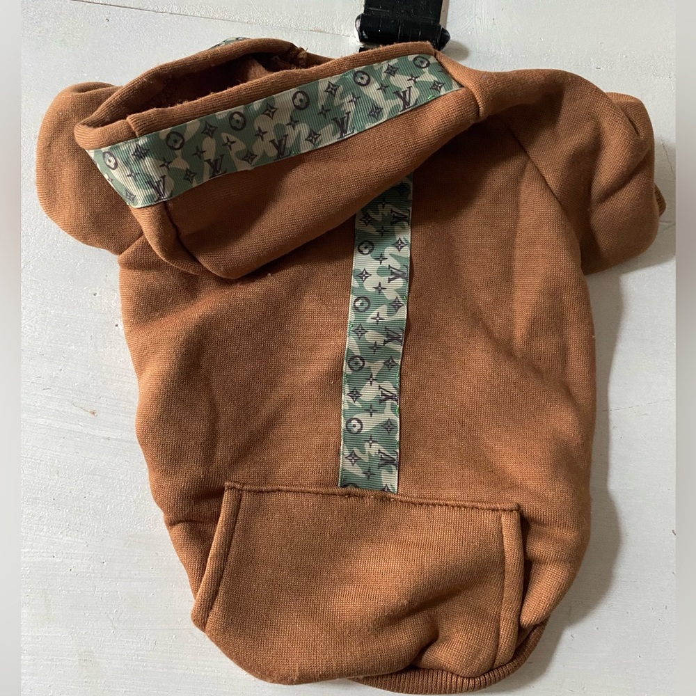 Camouflage brown fashion dog cat hoodie logo sweatshirt M luxury